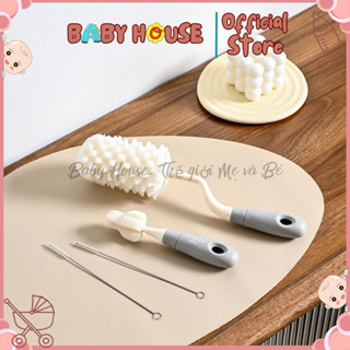 Bộ cọ mút vệ sinh bình sữa, bình nước 4 chi tiết