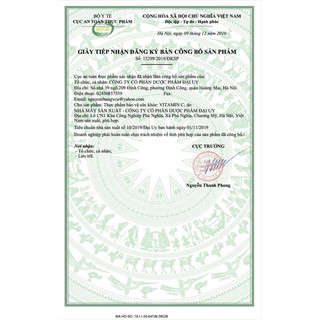 Vitamin C lọ 1000 viên