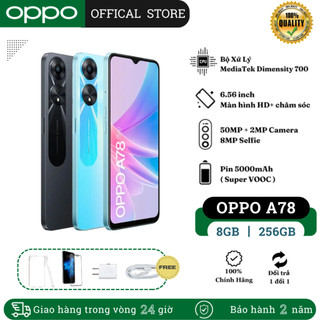  2024 MẪU MỚI Điện thoại thông minh OPPO A78  A58 5G | RAM 8GB + ROM 128GB 256GB  pin 5000mAh | Cày game nặng siêu mượt 