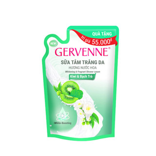 [HÀNG KHUYẾN MÃI] Sữa Tắm Gervenne Kiwi & Bạch Trà Dưỡng Sáng Da Túi 450g