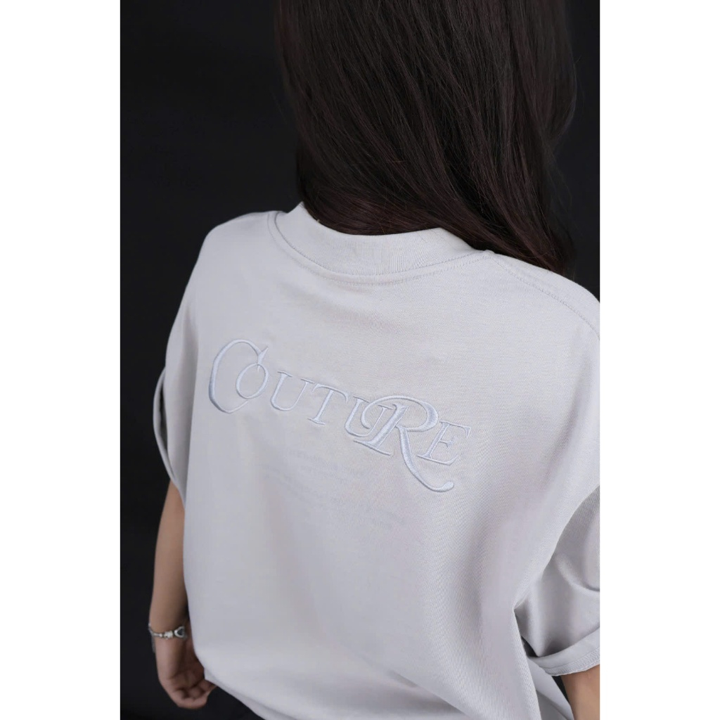 Áo Thun Boxy Couture Nevasome Cotton 250gsm Tay Lỡ Form Boxy Rộng Nam Nữ Cổ Tròn | BigBuy360 - bigbuy360.vn