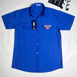 Áo sơ mi đoàn viên, áo đoàn thanh niên Nam Nữ - Logo thêu - Vải Kate Loại 1, bền màu thấm hút mồ hôi