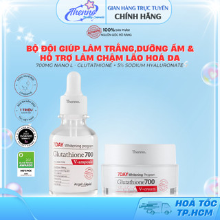  Bộ Sản Phẩm Serum + Kem Dưỡng Angel's Liquid Glutathione 700 Dưỡng Trắng Mờ Thâm Nám Dành Cho Da Khô 30ml + 50ml 