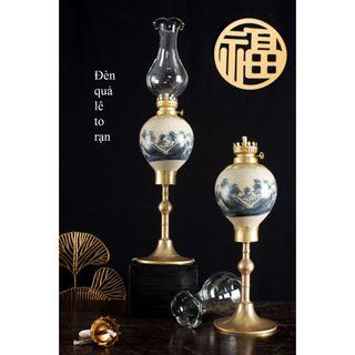 Đèn dầu men rạn cổ gốm sứ Bát Tràng cao cấp (chiếc)