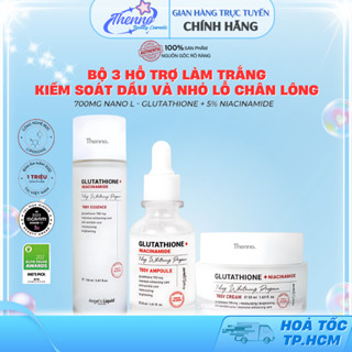 Bộ 3 Sản Phẩm Nước Thần -Serum - Kem Dưỡng Trắng, Se Khít Lỗ Chân Lông Angel's Liquid Glutathione Plus Niacinamide