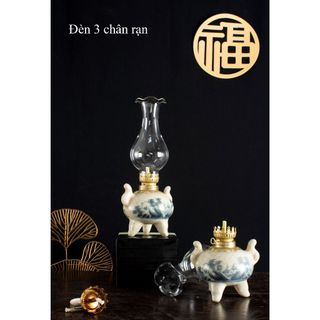 Đèn dầu men rạn cổ gốm sứ Bát Tràng cao cấp (chiếc)