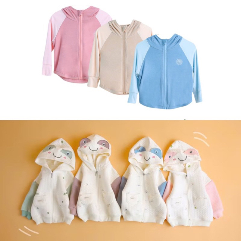 Hrnee Áo khoác chần bông, áo khoác nắng có mũ cho bé trai gái