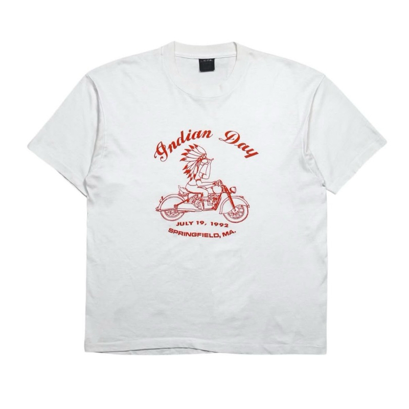 1992 INDIAN MOTORCYCLE "INDIAN DAY" GRAPHIC SINGLE STITCH T SHIRT