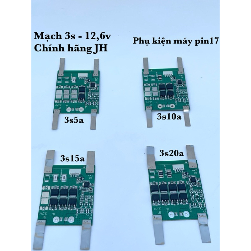 Mạch 3s -12,6v xả cao chính hãng JH, hàn sẵn kẽm tiện lợi