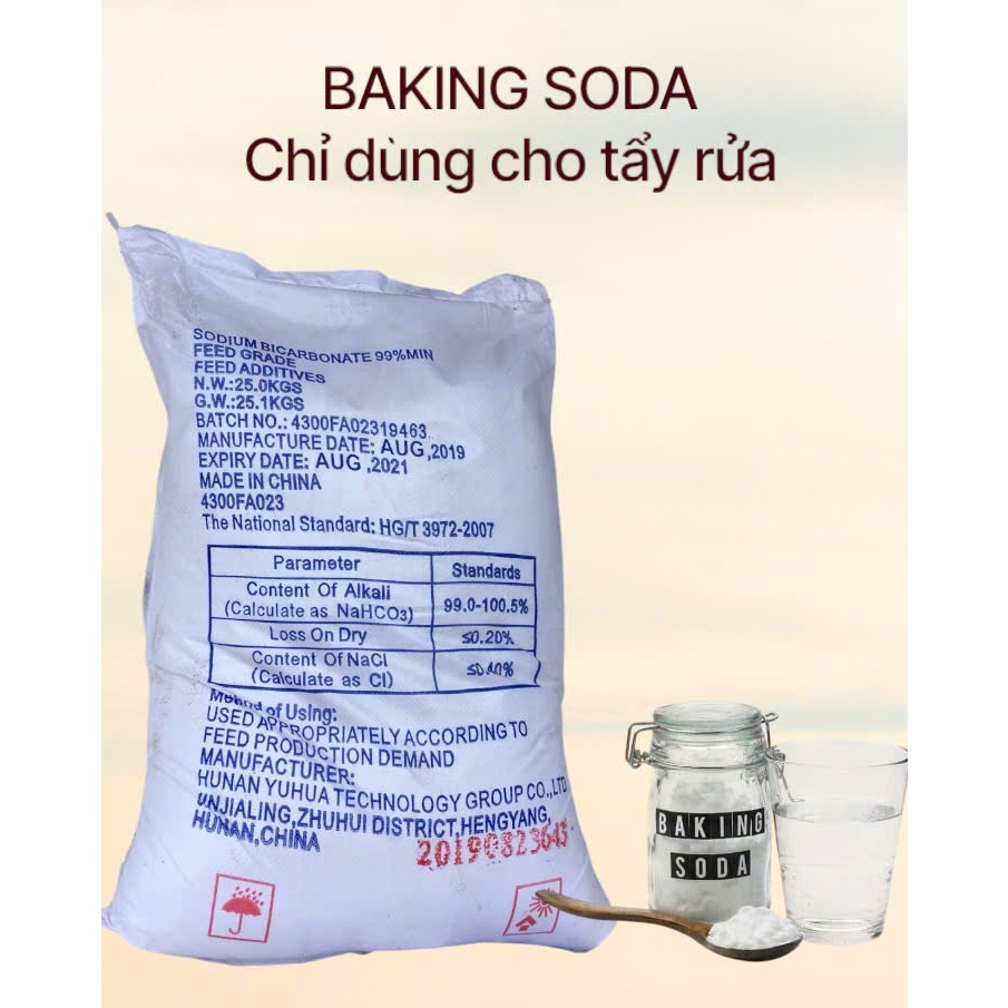 chiết lẻ 1kg Baking Soda chuyên dùng tẩy rửa Khử Mùi và Cọ Rửa Nhà Bếp Dễ Dàng