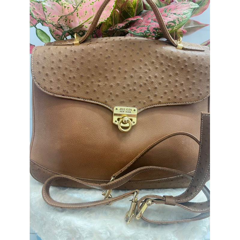 Túi xách tay đeo chéo da thật hiệu ANNE KLEIN (New York)