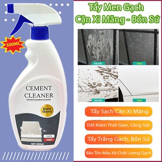 Chai Xịt Tẩy Rửa Cặn Xi Măng Đa Năng CEMENT CLEANER 500ML - Làm Sạch Ố Vàng, Nấm Mốc, Vết Bẩn Trên Kính, Sân Sàn, Tường