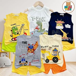 Bộ Ba Lỗ Bé Minky Mom – Thun Lạnh In Hình Họa Tiết Dễ Thương | Mặc Hè, Đi Học, Đi Chơi | BL-IN78