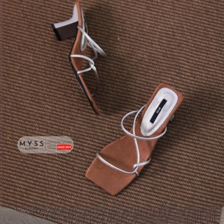 Giày sục nữ quai dây chéo mảnh gót dẹp 6cm cao cấp MYSS - SU236