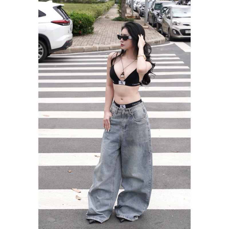 Quần Dài Jeans Devotus Form Ống Rộng Trùm Gót Chân Unisex - BASIC BAGGY WASHED JEANS | BigBuy360 - bigbuy360.vn
