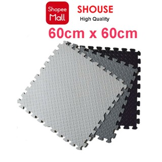 Thảm Xốp Ghép lót sàn 60x60 cm Shouse miếng dày 1cm tấm trải sàn vân gỗ gấp gọn xpe