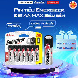 PIN TIỂU AA ENERGIZER MAX E91, PIN 2A An toàn không thuỷ ngân, Siêu Bền - Hàng chính hãng