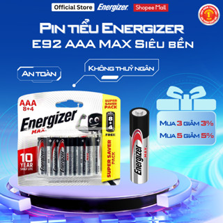 PIN TIỂU AAA ENERGIZER MAX E92, PIN 3A Siêu Bền, An toàn không thuỷ ngân - Hàng chính hãng