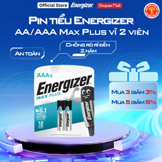 Pin Energizer AAA/AA max plus, Pin tiểu 2A/3Amax plus Vỉ 2 viên, An toàn, Chống rỉ - Hàng chính hãng