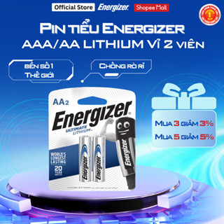 PIN AAA/AA ENERGIZER LITHIUM, Pin tiểu 2A/ 3A Lithium Vỉ 2 viên, An toàn, Chống rò rỉ, Chính hãng
