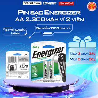 Pin sạc Energizer AA 2300mAh NH15E RP2 - Vỉ 2 viên - Hàng chính hãng