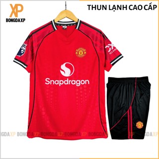  Quần Áo Đá Bóng MU Đỏ 2025 Đồ Đá Banh Vải Thun Lạnh Cao Cấp 