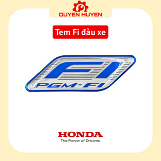Tem Fi dán phần nhựa đầu xe máy Honda - Logo chữ nổi PGM - Fi