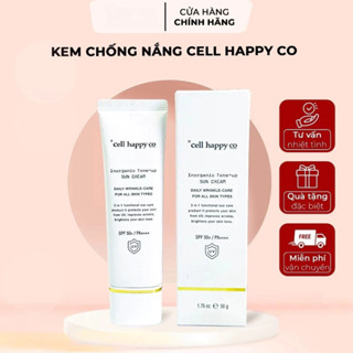 Kem Chống Nắng Cho Mặt KCN Dưỡng Da Cell Happy CO Nâng Tone Làm Trắng Da, Trắng Hồng, Giúp Da Căng Bóng Chống Lão Hoá