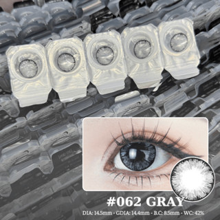   1-day  Lens mắt 062 Gray màu xám mắt mèo có viền dùng 1 lần lens 1 ngày đủ độ hãng LUNA EYES 