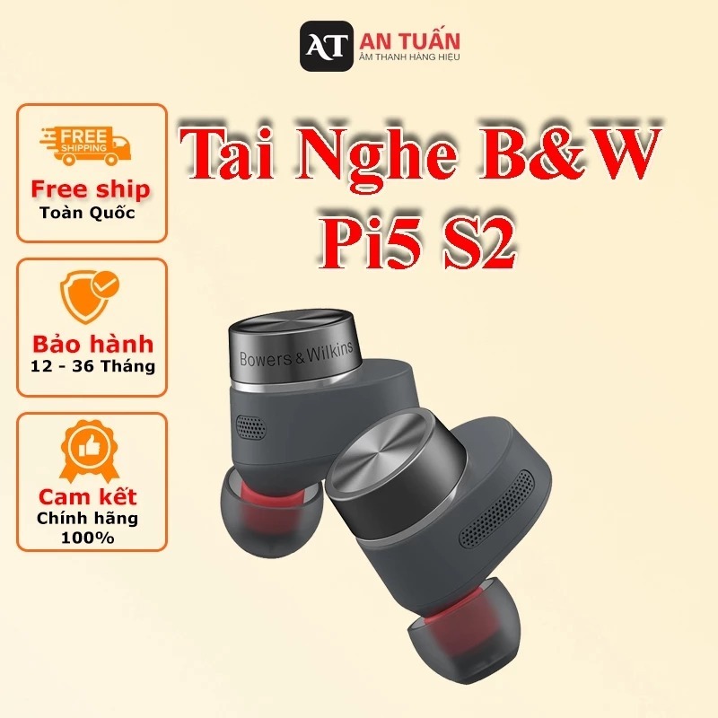 Tai Nghe B&W Pi5 S2 ( Hàng Chính Hãng Bảo Hành 24 Tháng, Lỗi Đổi Mới 15 Ngày Đầu )