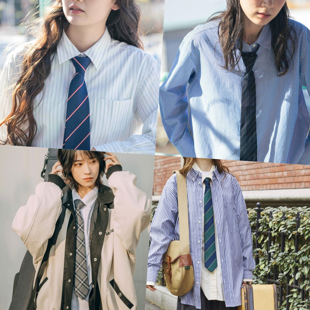 [ 𝐒𝐮𝐩𝐩𝐞𝐫 𝐒𝐚𝐥𝐞] Cà vạt kẻ họa tiết IVY LEAGUE cao cấp  kỉ yếu,casual, công sở Nhật,Hàn - secondhand (