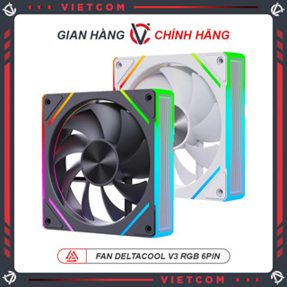 | V3 6PIN | FAN LED RGB Deltacool V3 - Phiên bản gió thổi xuôi và thổi ngược