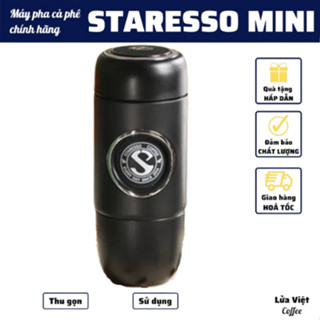Máy pha cà phê cầm tay STARESSO MINI [BẢN 2025 chính hãng pha cafe espresso tại nhà và đi du lịch