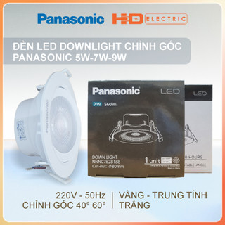 Đèn Led Downlight Âm trần Chỉnh góc Panasonic 5W 7W 9W ánh sáng vàng trung tính trắng