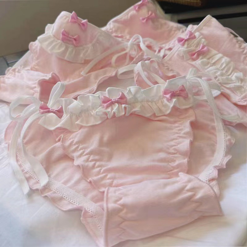 L22 - Quần lót cotton cột dây chất vải thoáng mát phối nơ dễ thương L22