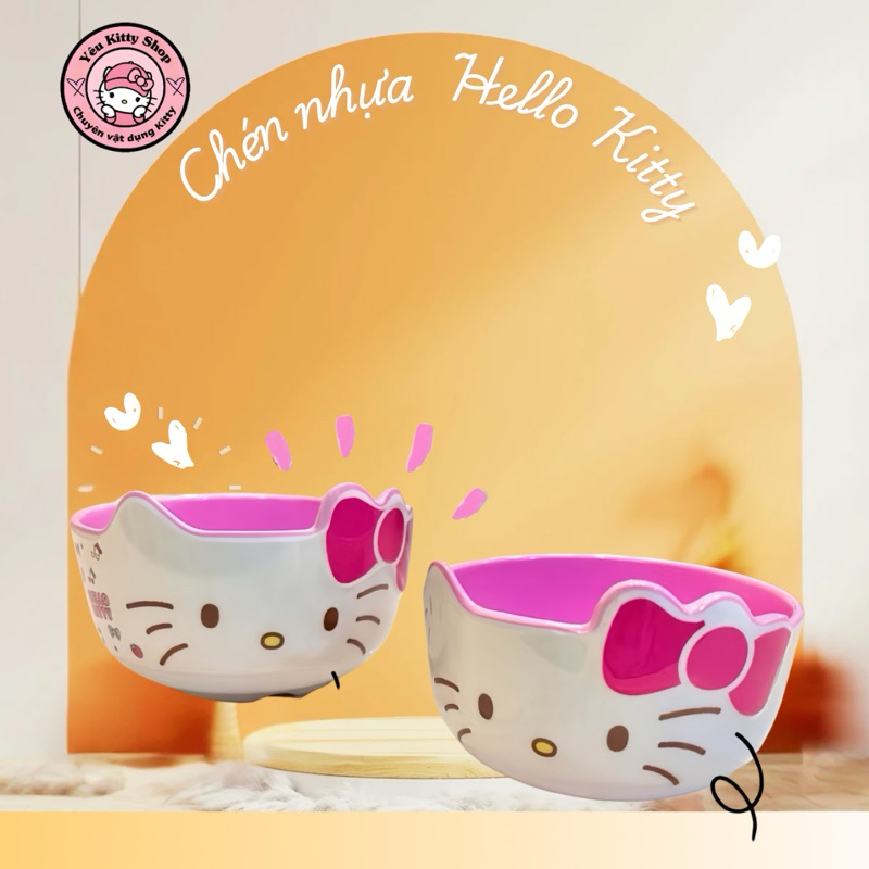 CHÉN HELLO KITTY CHẤT LIỆU NHỰA MELAMINE