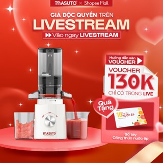 Máy Ép Chậm Masuto Ms Healthy Ép Trái Cây Nguyên Quả Kiệt Bã Dung Tích 0,6L Làm Kem,Ép Cần Tây, Cà Rốt Detox