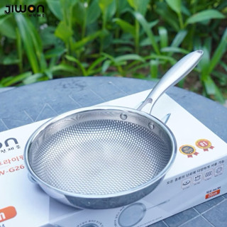 Chảo Tổ Ong Inox Jiwon, JW-G26 Chảo Xào, Chảo Rán Chống Dính, Dùng Mọi Loại Bếp