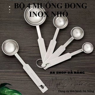 AKSHOPDANANG 2000.114 - Set 4 muỗng đong inox nhỏ