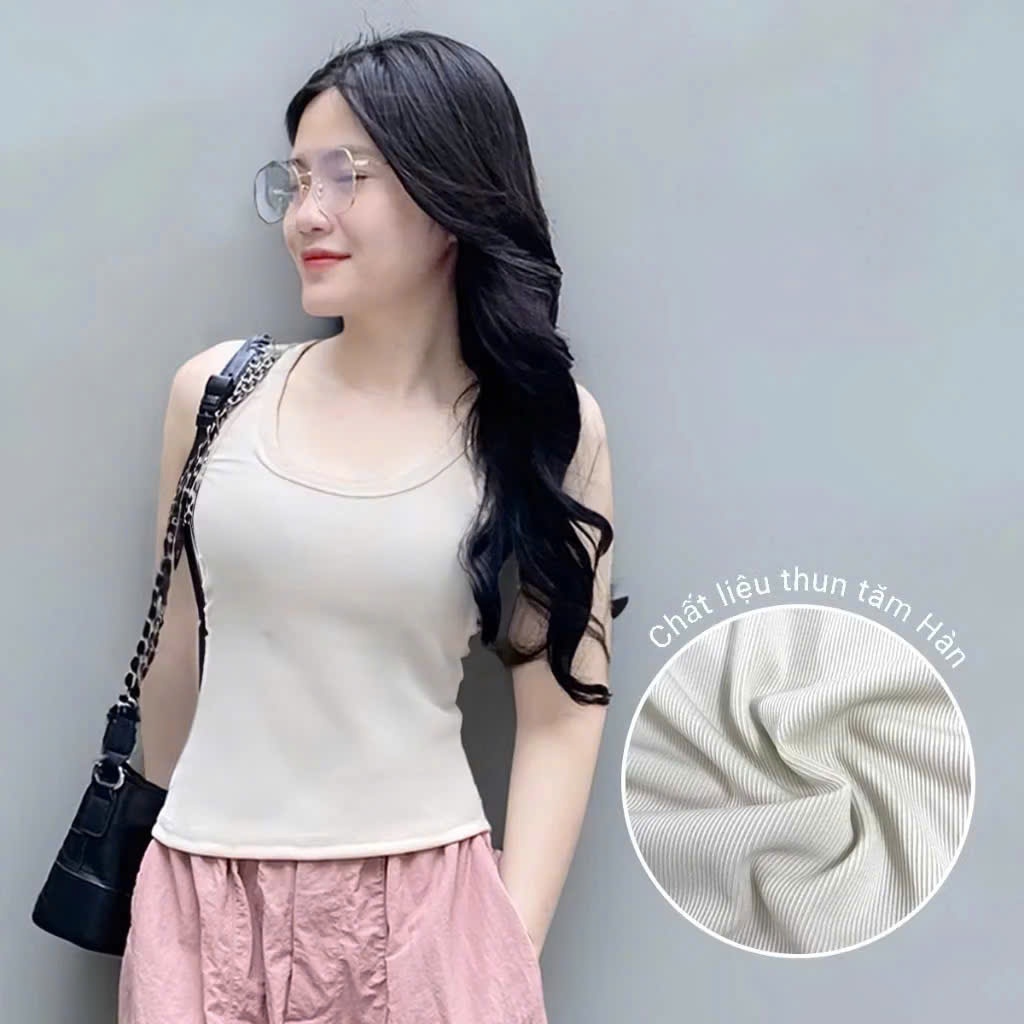 Áo Ba Lỗ Nữ Thun Tăm Phong Cách Hàn Quốc, Chất Vải Co Giãn Thoáng Mát, Thiết Kế Thời Trang Trẻ Trung, Mặc Nhà Hay Đi Chơ | BigBuy360 - bigbuy360.vn