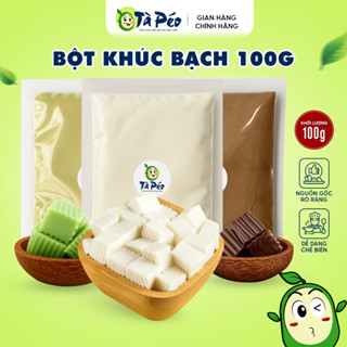 Bột khúc bạch gói 100g vị Sữa Matcha Socola mềm dẻo thơm ngon nguyên liệu pha chế TÀ PÉO
