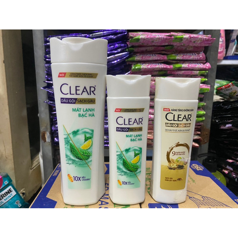 Dầu Gội Clear bạc hà sạch gàu 170g |340g