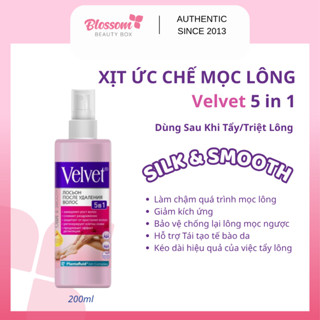 Dưỡng Da ức chế mọc lông sau tẩy lông, giảm nang lông mọc ngược Velvet 5 Trong 1 Sau Khi Tẩy Lông 200ml