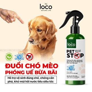 Xịt thơm tinh dầu xua đuổi chó mèo PETSTOP ngăn chó mèo cắn phá, khử mùi, hỗ trợ PET đi vệ sinh đúng chỗ