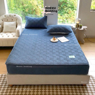 Bộ Ga Gối Phi Lụa Bọc Chun Trần Bông , Ga Trải Giường Đệm Cao Dưới 20cm Lụa Mềm Mịn -Full Size