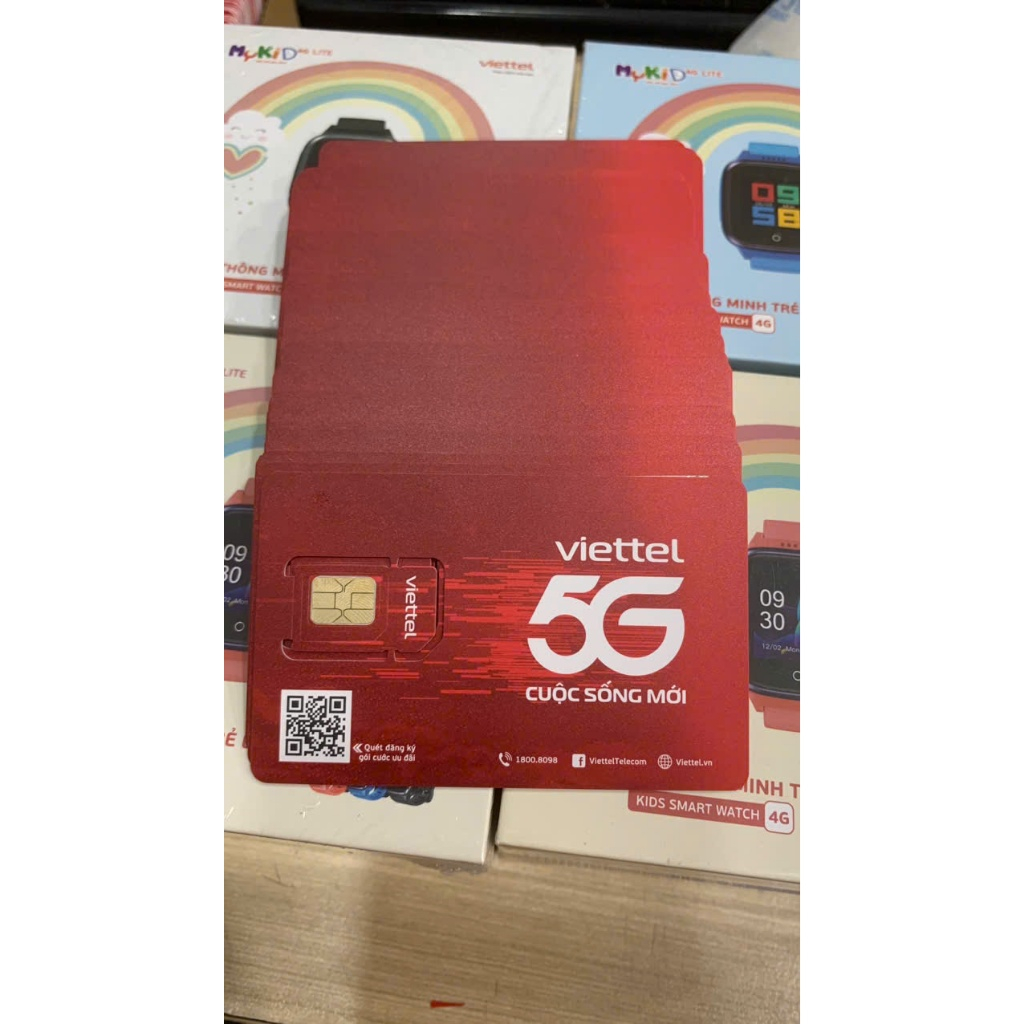 Sim MyKid Viettel Chưa Kích Hoạt | Sim Đồng Hồ Định Vị Trẻ Em | Tự Đăng Ký | 12KIDMAX30 KIDMAX90