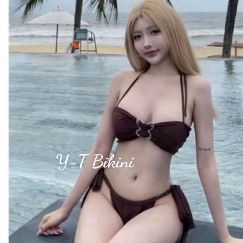 Bikini 2 mảnh màu nâu kèm hình thật ( che tên) | BigBuy360 - bigbuy360.vn