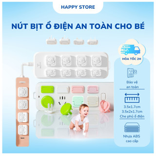 Bịt ổ điện an toàn cho bé chống giật, chống cháy nhỏ gọn tiện dụng A252 Happy Store