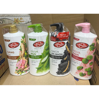 Sữa Tắm Lifebuoy Thảo Dược Hoa Sen, Khổ Qua,Than Hoạt Tính, Muối Hồng CiCa Sáng Da Giảm Mụn Da Đều Màu Làm Sach Sâu 800g