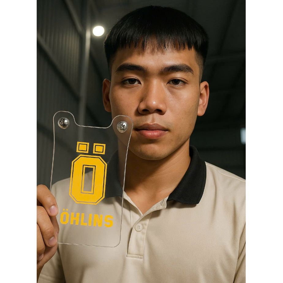 Mica che phuộc Exciter 150 tặng kèm ốc Inox, Chắn bùn Exciter 150 mica che phuộc loại dày phụ kiện E